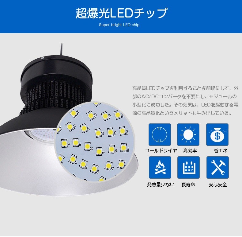 色々な 日動工業 高天井用LED器具 ハイディスク200W 口金式 高効率タイプ 水銀灯700W相当 昼白色 直流電源装置外付け型 ワイドタイプ  口金E39 乳白 L200V2-E39-HMW-50K